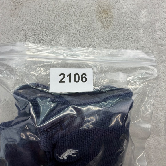 Polo Ralph Lauren Joggers Mens L Navy Blue Waffle Knit Thermal Lounge Pants Pony - Picture 10 of 10